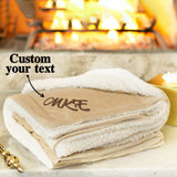 Embroidered Name - Personalized Embroidered Plush Throw Blanket