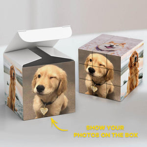 Upload Photo 3x3 - Personalized Photo With Box Rubik's Cube