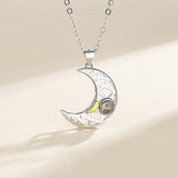 Personalized Sun And Moon Couple Projection Necklace