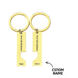Drive Safe Matching Heart - Personalized Couple Drive Safe Matching Keychain
