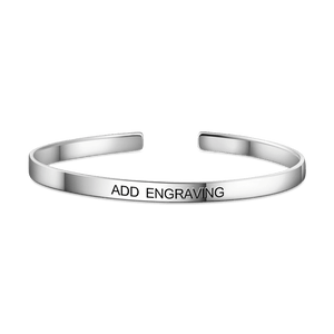 Any Word/ Name/ Text... - Personalized Women's Cuff Bracelet
