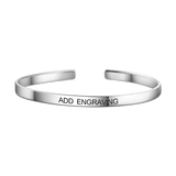 Any Word/ Name/ Text... - Personalized Women's Cuff Bracelet