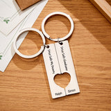 Drive Safe Matching Heart - Personalized Couple Drive Safe Matching Keychain