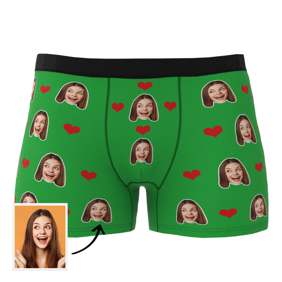 Custom Wife Or Girlfriend Face Boxers - Personalized Couple Men's boxer briefs