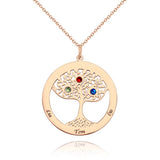 Personalized Family Tree Necklace With Birthstone