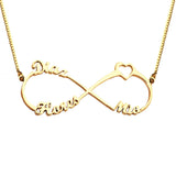 Personalized Three Names Infinity Necklace