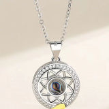 Personalized Sun And Moon Couple Projection Necklace