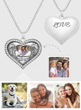 Any Photo - Personalized Memorial Heart Wing Commemorate Necklace