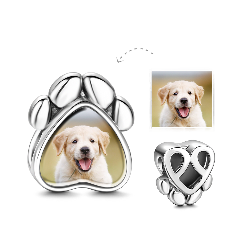 Any Photo - Personalized Dog 925 Sterling Silver Photo Charm