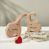 Elephant Family - Personalized Family Wooden Puzzle
