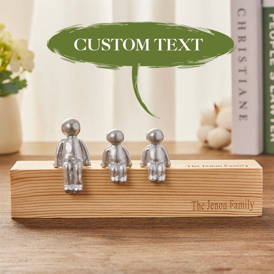 Engraved Name - Personalized Family Metal Sculpture Figurines