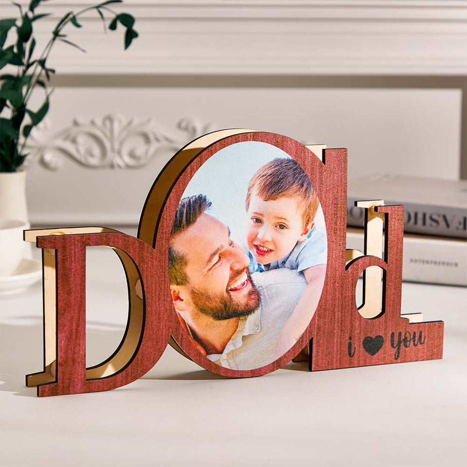 Custom Photo Dad Lamp - Personalized Father Lamp