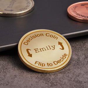 Decision Flip Coin - Personalized Couple Coin