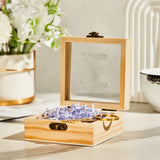 Custom Text - Personalized Name Transparent Glass Wooden Gift Box