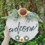 Welcome Sign - Crocheted Door Sign