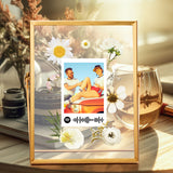 Flower Spotify Scannable - Personalized Couple Photo Crystal Plaque