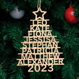 Any Name Christmas Tree - Personalized Family Any Name Christmas Tree Ornament