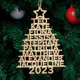 Any Name Christmas Tree - Personalized Family Any Name Christmas Tree Ornament