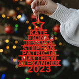 Any Name Christmas Tree - Personalized Family Any Name Christmas Tree Ornament