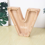 Custom Initial And Name - Personalized Letter And Name Light Wooden Piggy Bank