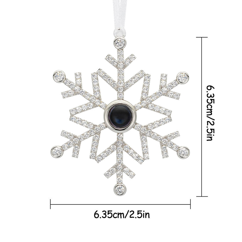 Any Photos - Personalized Any Photo Snowflake Ornament