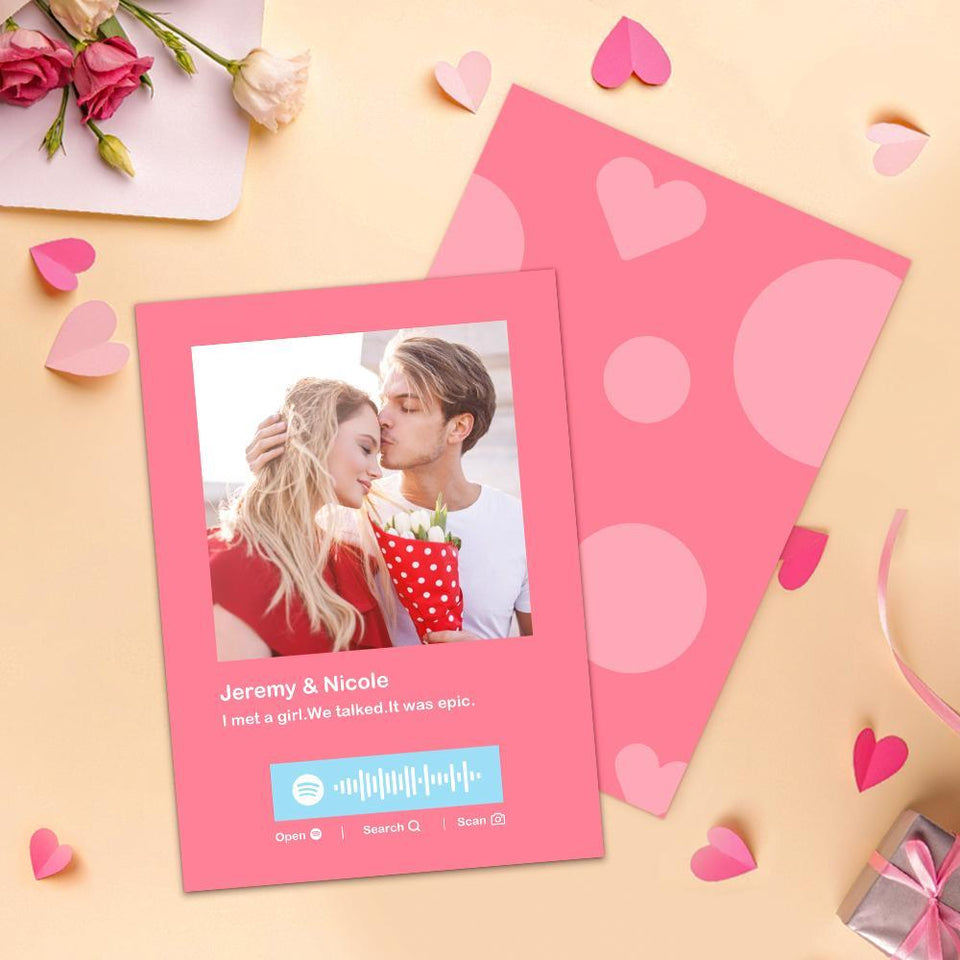 Any Spotify Code - Personalized Couple Spotify Greeting Card