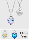 Shinny Crystal - Personalized Heart Colorful Light Crystal Necklace