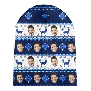 Custom Face Beanie Hat Warm Soft Knit Hat Winter Cap - Personalized Hat