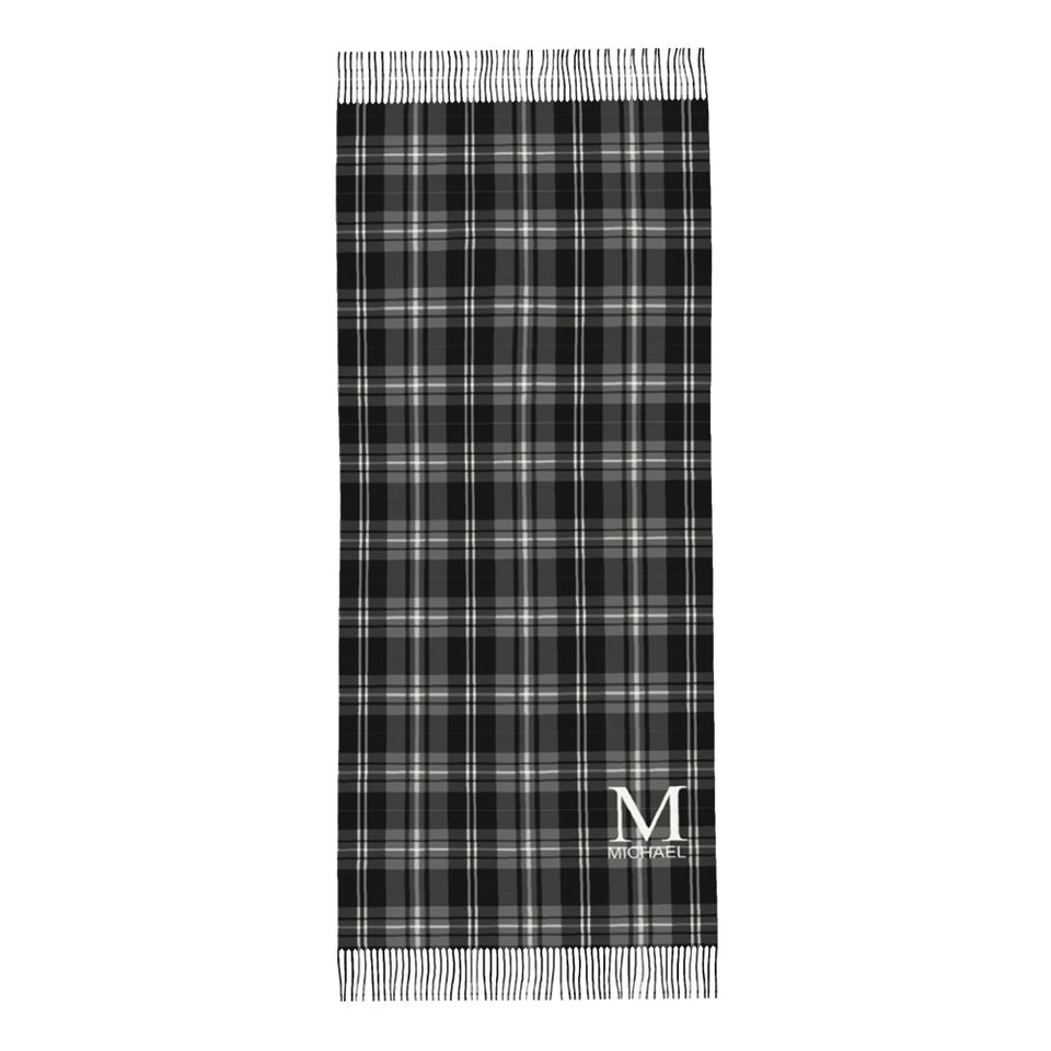 Personalized Initial Name Fringe Scarf