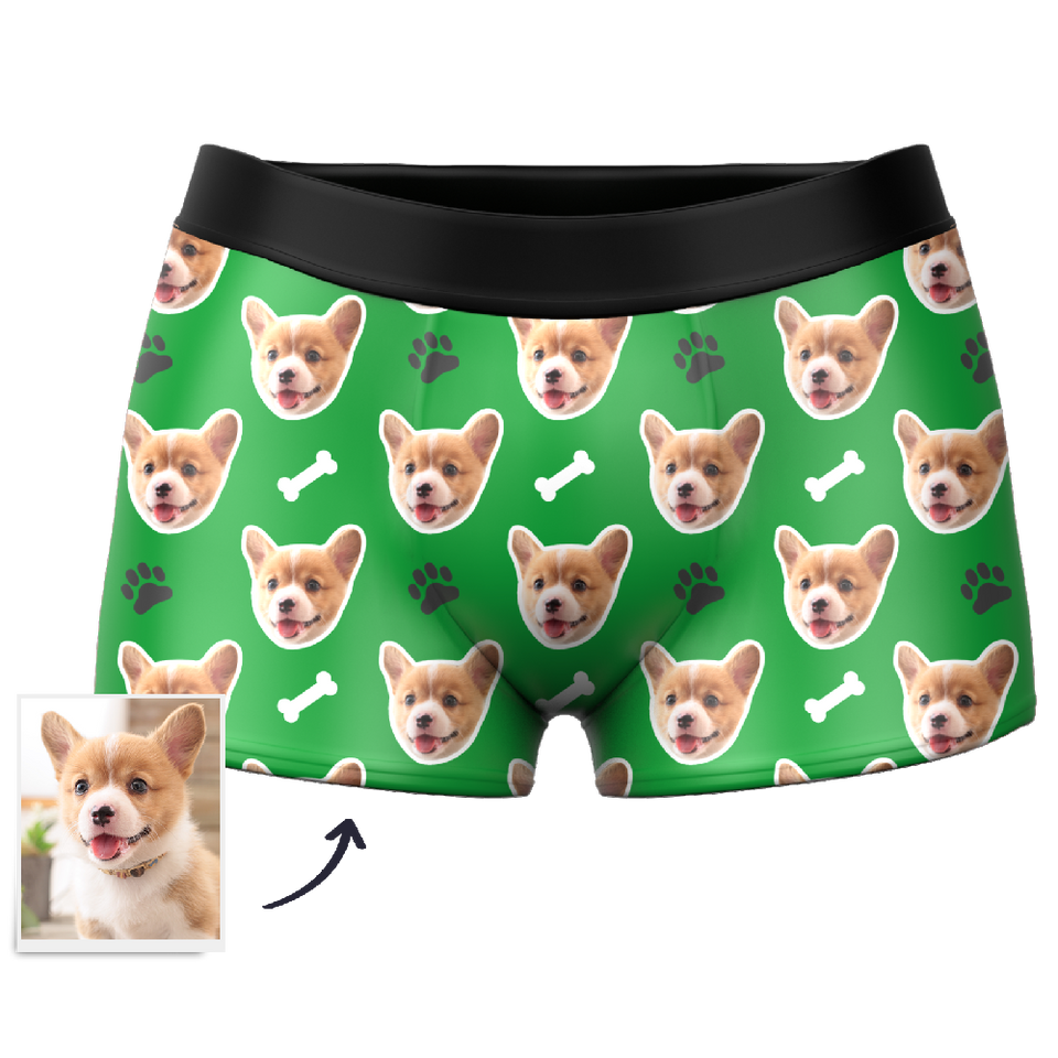Custom Dog Face Boxers - Personalized Dog Men's boxer briefs