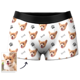 Custom Dog Face Boxers - Personalized Dog Men's boxer briefs