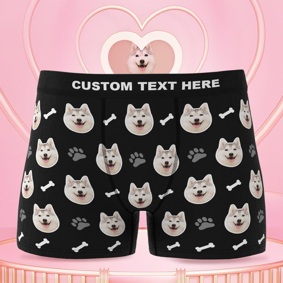 Custom Dog Face Boxers - Personalized Dog Men's boxer briefs