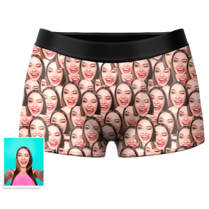 Custom Wife Or Girlfriend Face Boxers - Personalized Couple Men's boxer briefs