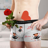 Custom Wife Or Girlfriend Face Boxers AR View - Personalized Couple Men's boxer briefs