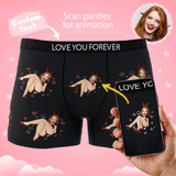 Custom Wife Or Girlfriend Face Boxers AR View - Personalized Couple Men's boxer briefs
