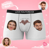Custom Photo Boxer Electrocardiogram AR View - Personalized Couple Men's boxer briefs