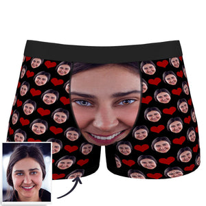 Custom Wife Or Girlfriend Face Boxers - Personalized Couple Men's boxer briefs