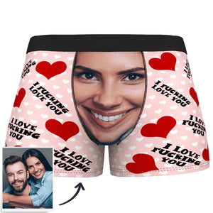 Custom Wife Or Girlfriend Face Boxers - Personalized Couple Men's boxer briefs