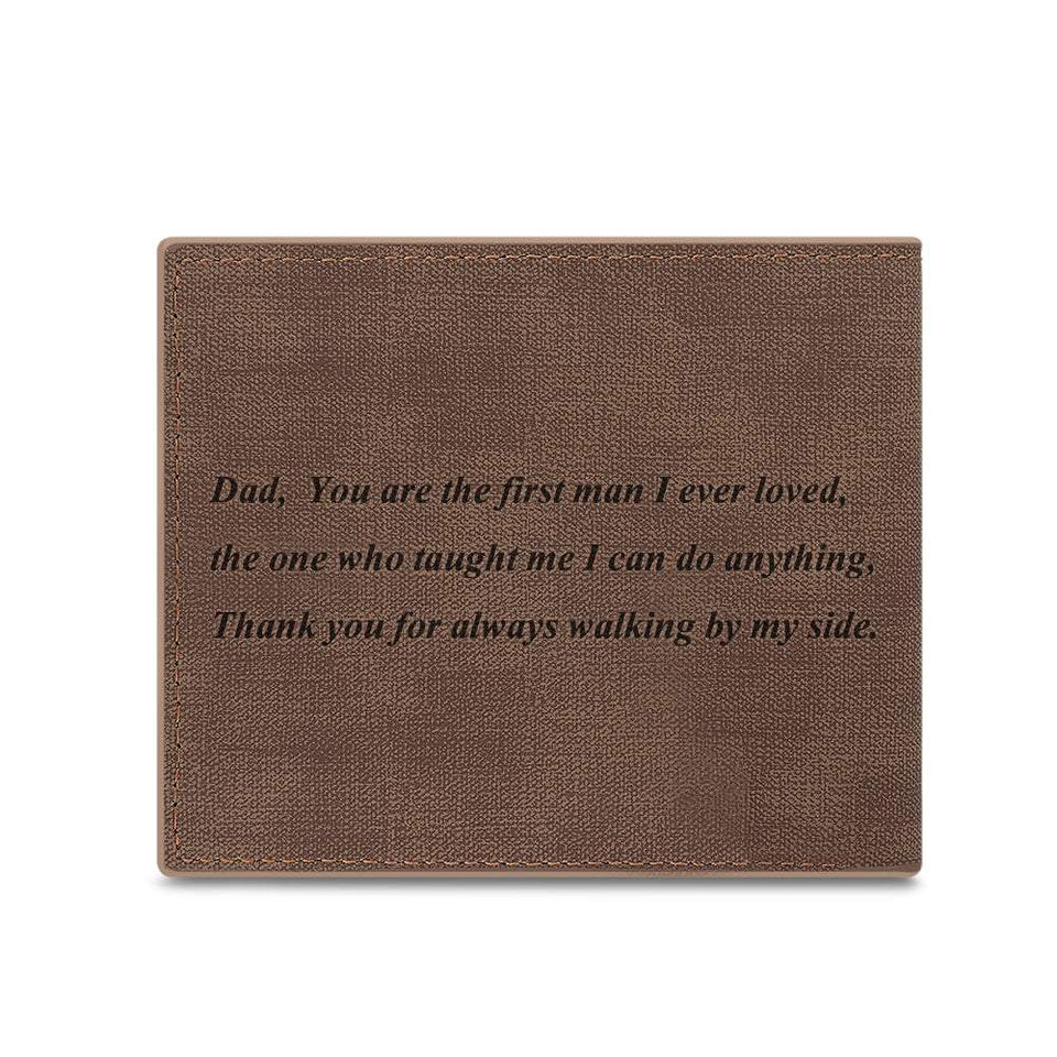 Any Photo And Text - Personalized Photo Bifold Wallet