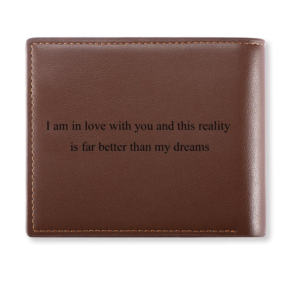 Any Photo And Text - Personalized Photo Bifold Wallet
