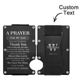 A Prayer For My Dad - Personalized Memorial Engraved Metal RFID Blocking Card Holder