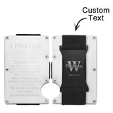 A Prayer For My Dad - Personalized Memorial Engraved Metal RFID Blocking Card Holder