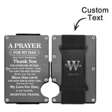 A Prayer For My Dad - Personalized Memorial Engraved Metal RFID Blocking Card Holder