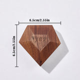 Custom Initial And Text - Personalized Initial Wooden Rotating Ring Box