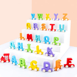 Personalized Kid Wooden Letter Train Toy