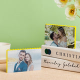 Yellow Building Block - Personalized Couple Photos Yellow Brick Figures