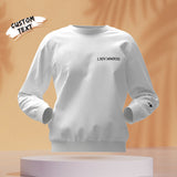 Custom Engraved Embroidery Round Neck Roman Numeral Date - Personalized Couple Sweatshirt