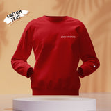 Custom Engraved Embroidery Round Neck Roman Numeral Date - Personalized Couple Sweatshirt