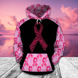 Pink Ribbons Pattern - Breast Cancer Awareness All Over T-shirt and Hoodie 0822