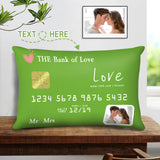 The Bank Of Love - Personalized Couple Rectangular Pillow